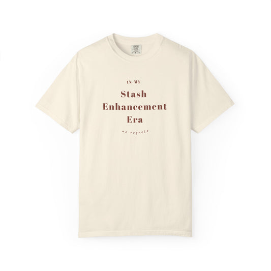 "In My Stash Enhancement Era No Regrets" Funny Knitting T-Shirt