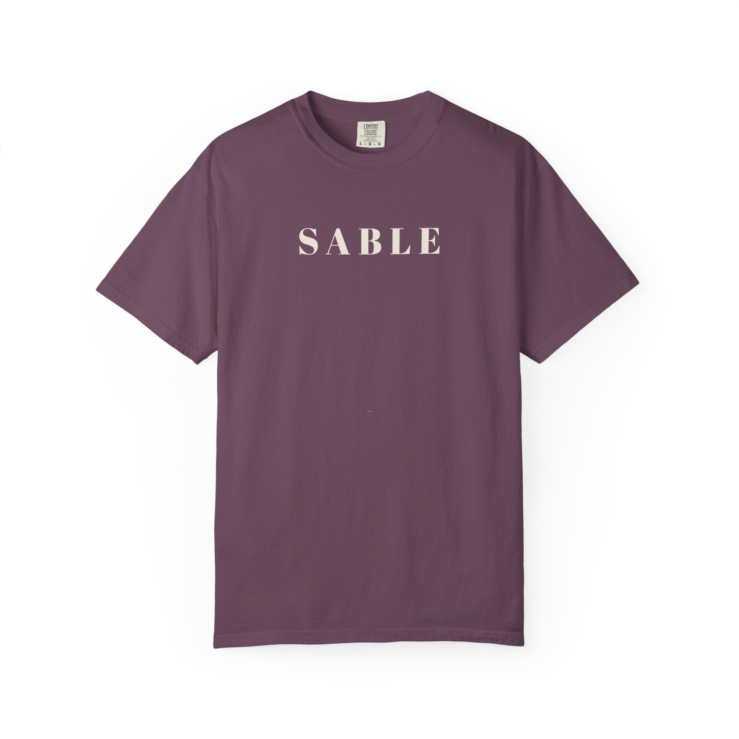 "SABLE knitting t-shirt Berry Comfort Colors 1717, Stash Acquisition Beyond Life Expectancy"