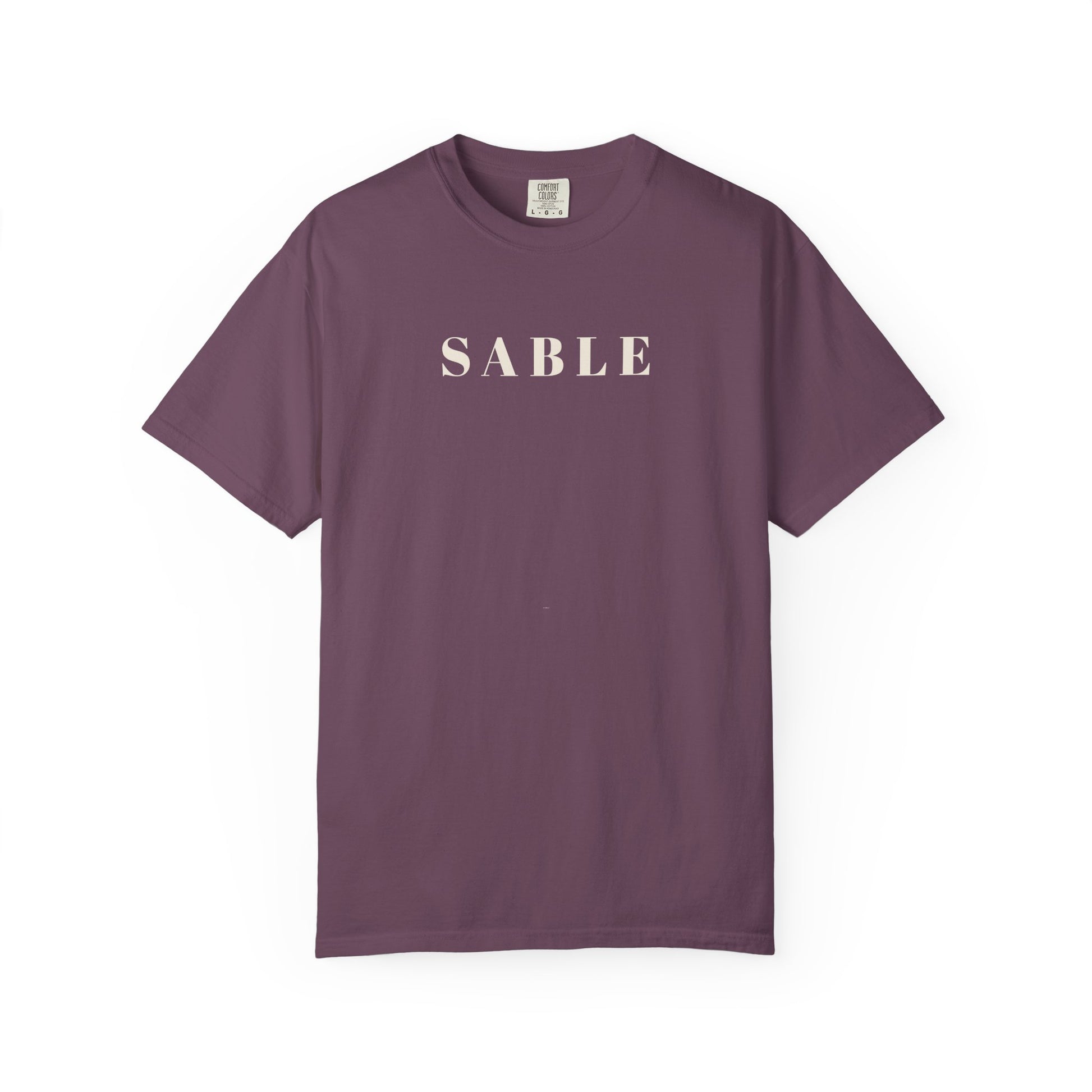 "SABLE knitting t-shirt Berry Comfort Colors 1717, Stash Acquisition Beyond Life Expectancy"