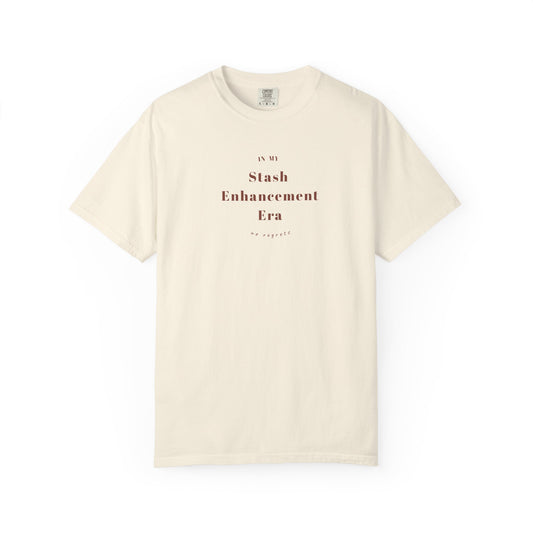 "In My Stash Enhancement Era No Regrets" Funny Knitting T-Shirt