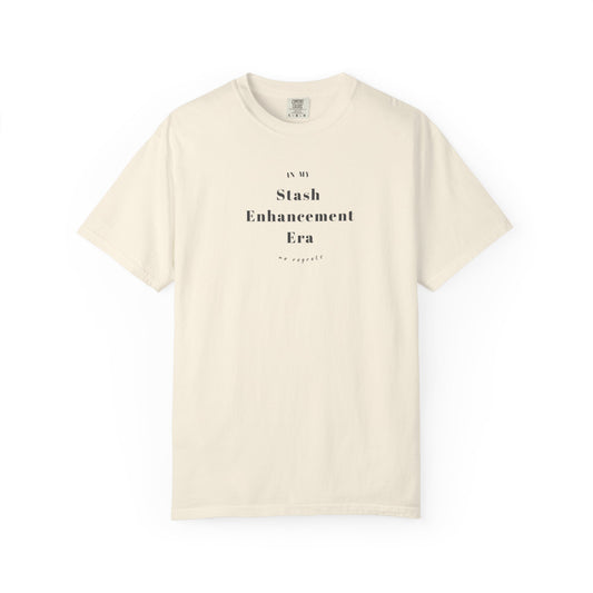 "In My Stash Enhancement Era No Regrets" Funny Knitting T-Shirt