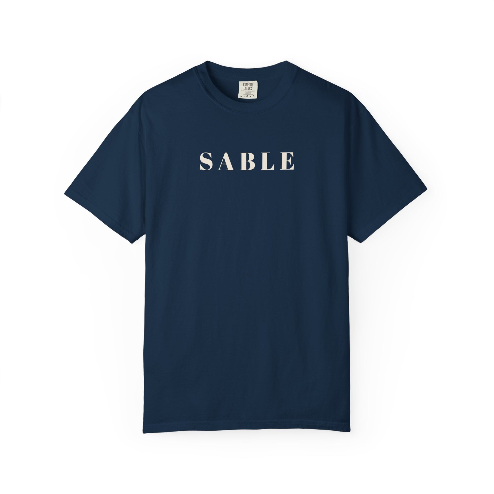 "SABLE knitting t-shirt Navy Comfort Colors 1717, Stash Acquisition Beyond Life Expectancy"