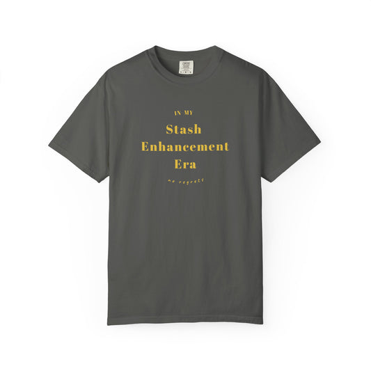 "In My Stash Enhancement Era No Regrets" Funny Knitting T-Shirt