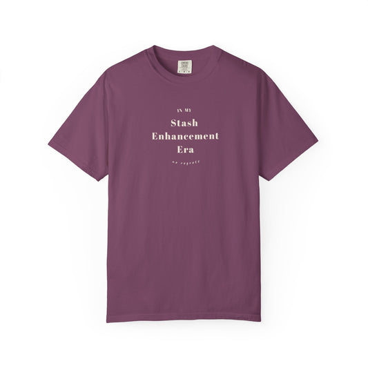 "In My Stash Enhancement Era No Regrets" Funny Knitting T-Shirt