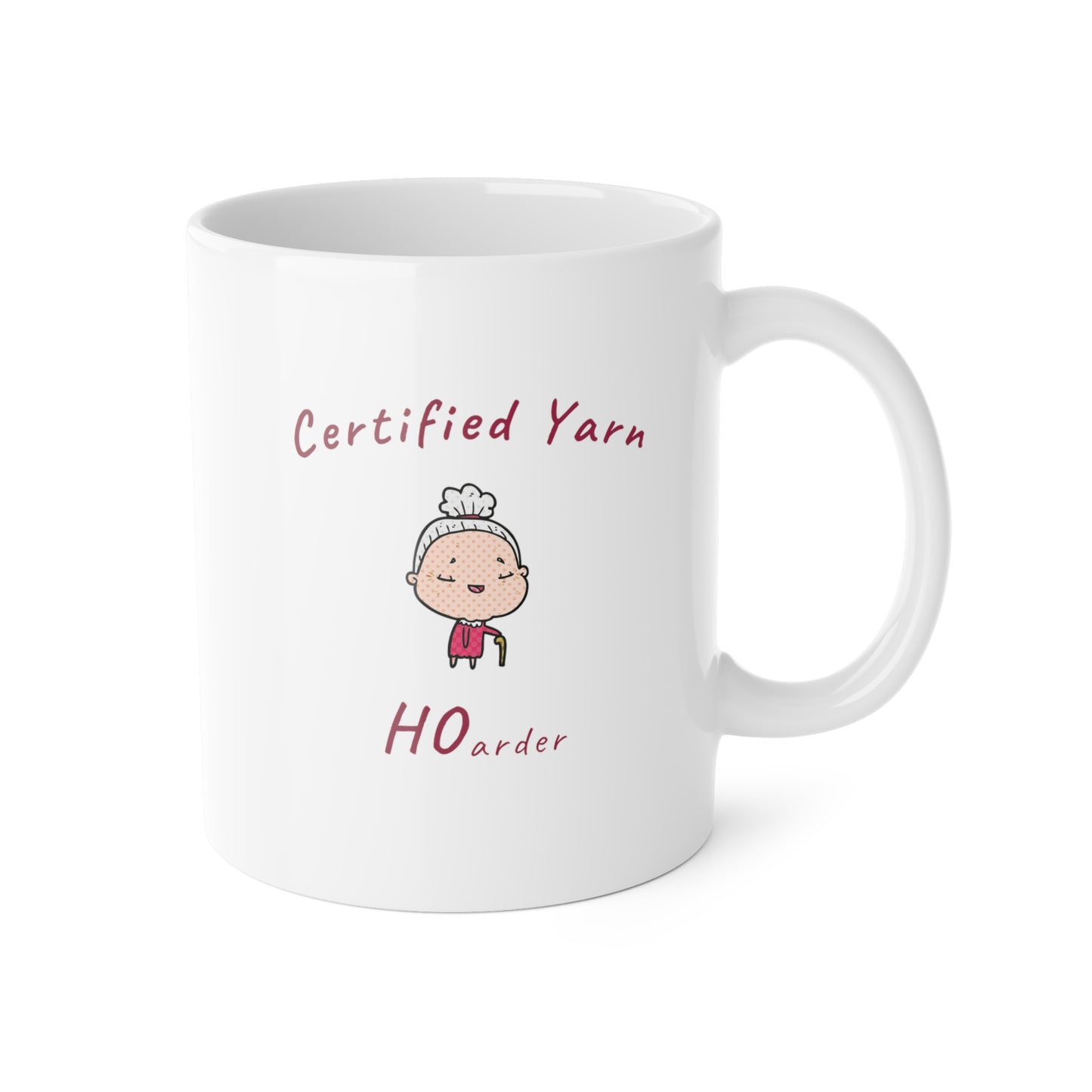 "Certified Yarn Hoarder" Funny Knitting Mug | 11oz Coffee Mug
