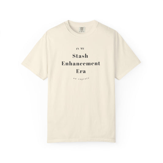 "In My Stash Enhancement Era No Regrets" Funny Knitting T-Shirt