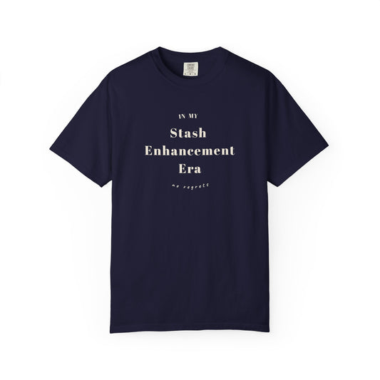 "In My Stash Enhancement Era No Regrets" Funny Knitting T-Shirt