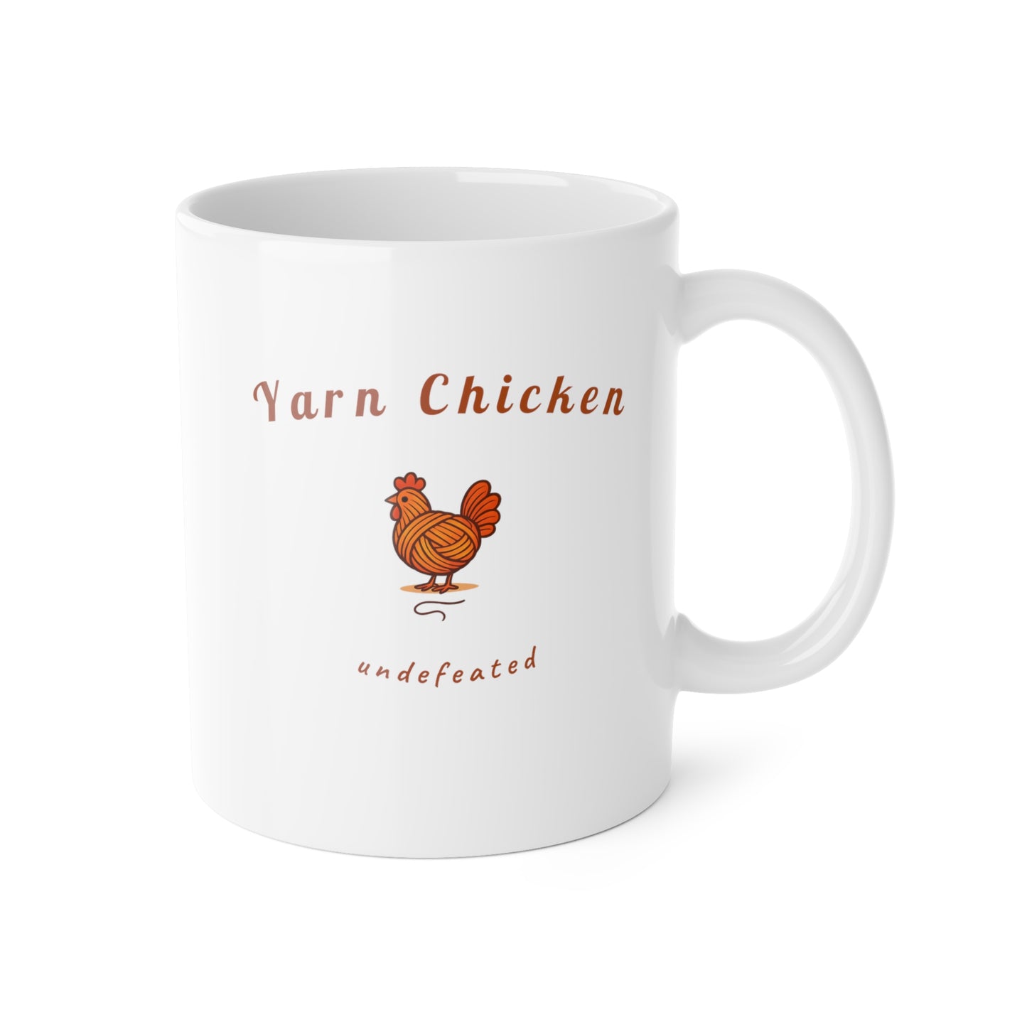"Yarn Chicken Undefeated" Funny Knitting Mug | 11oz Coffee Mug