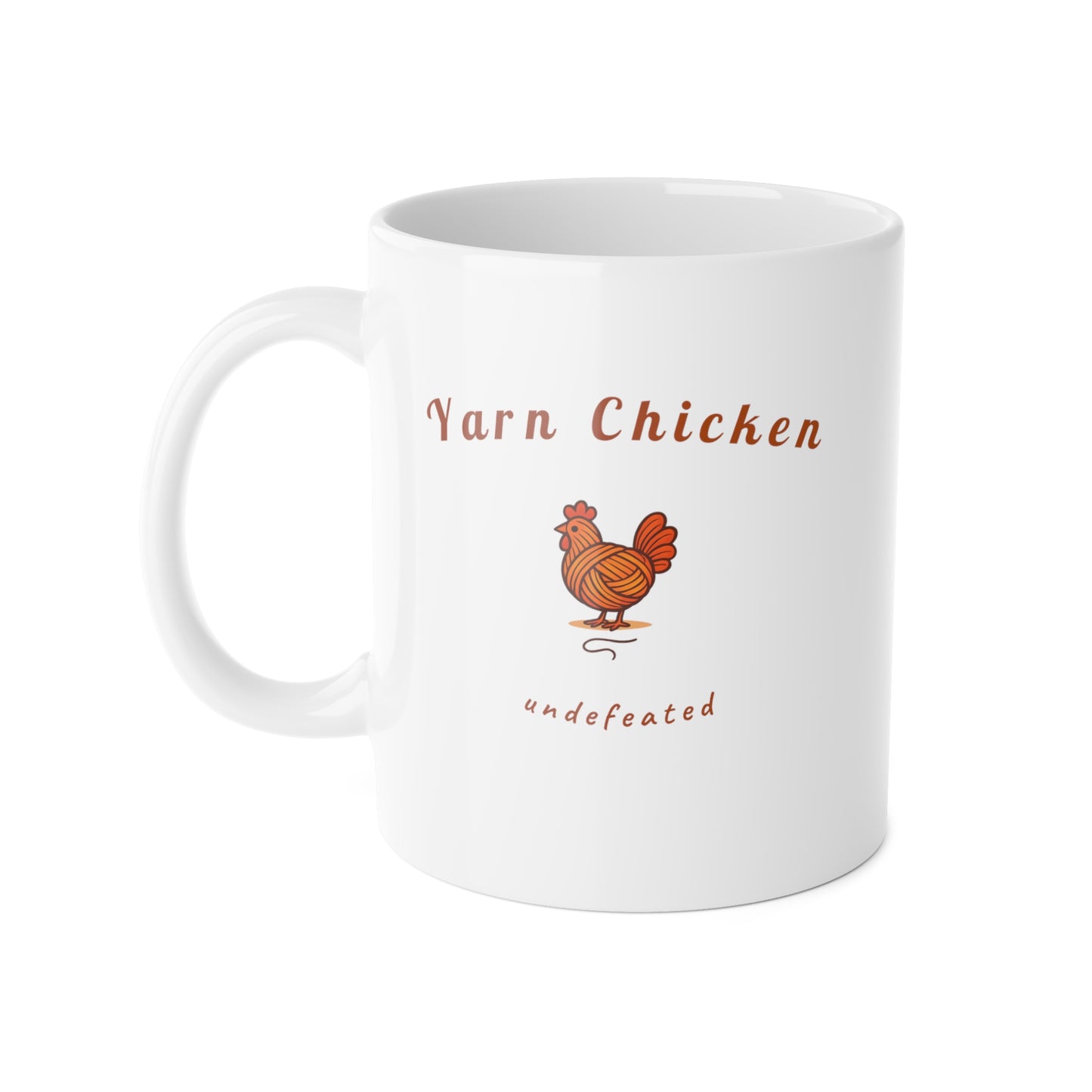 "Yarn Chicken Undefeated" Funny Knitting Mug | 11oz Coffee Mug