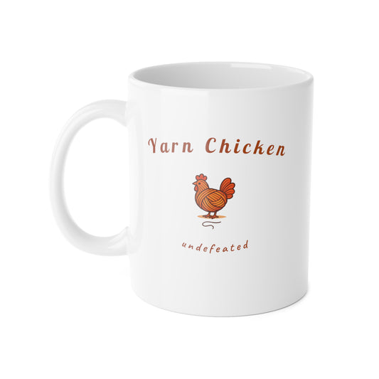 "Yarn Chicken Undefeated" Funny Knitting Mug | 11oz Coffee Mug